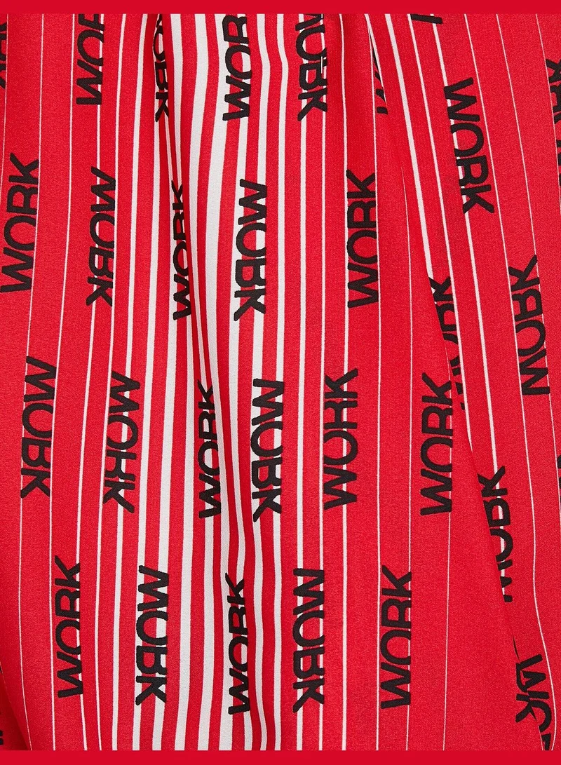 كوتون Letter Printed Blouse