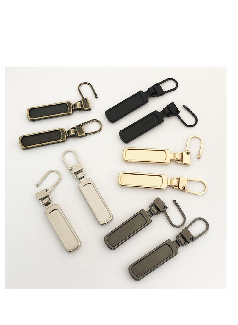 SYOSI Zipper Pull, Universal Zipper Pull Replacement Kit, Removable Zipper Pulls Tab Replacement, Zipper Pulls for Jackets, Luggage, Backpacks, Purses, Boots, Pants, Tents (10Pcs 5Colors)  - Image 2