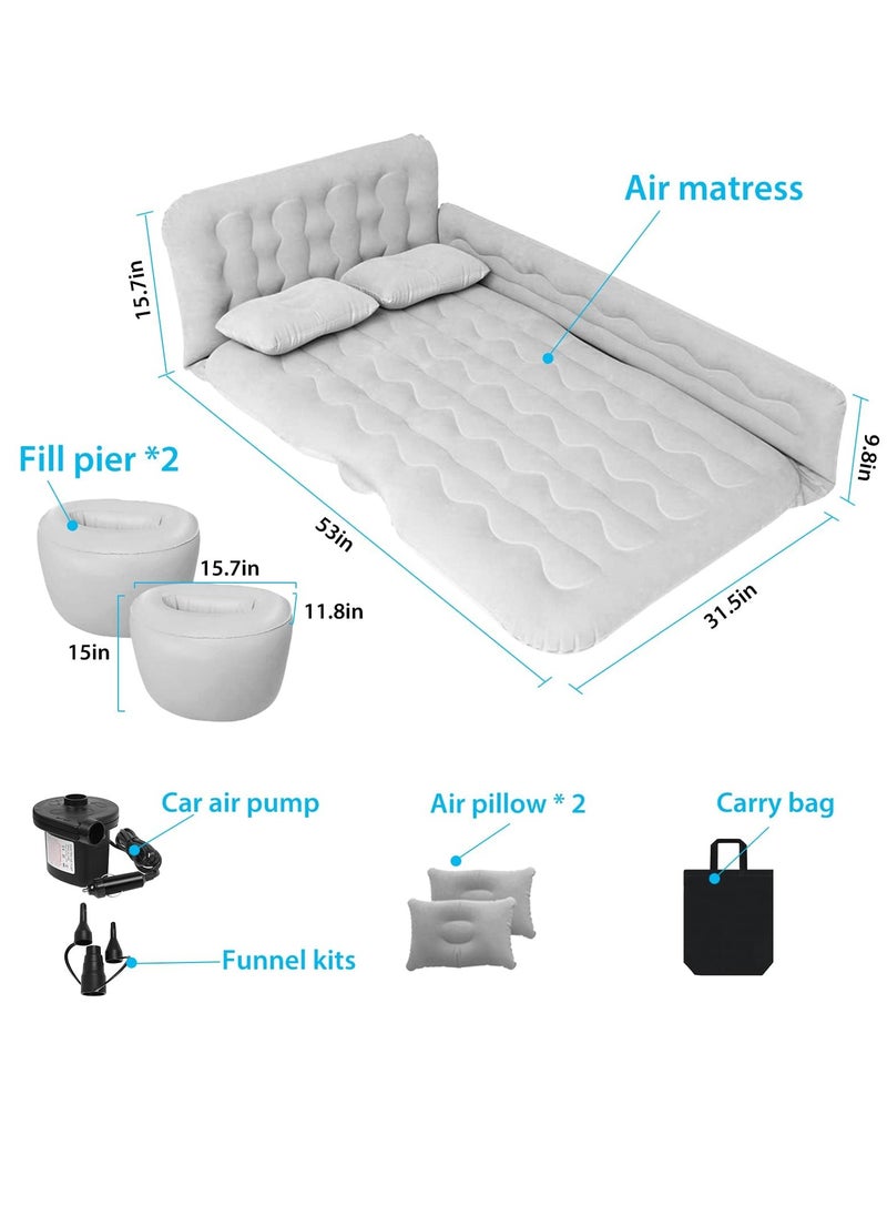 ET-LIFE Inflatable Car Air Mattress - SUV Seat Bed Portable Foldable Car Air Bed for Outdoor Camping Sleeping  - Image 2