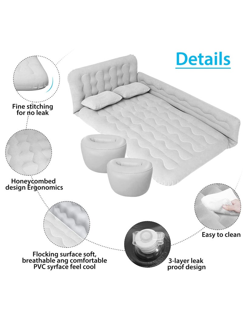 ET-LIFE Inflatable Car Air Mattress - SUV Seat Bed Portable Foldable Car Air Bed for Outdoor Camping Sleeping  - Image 3
