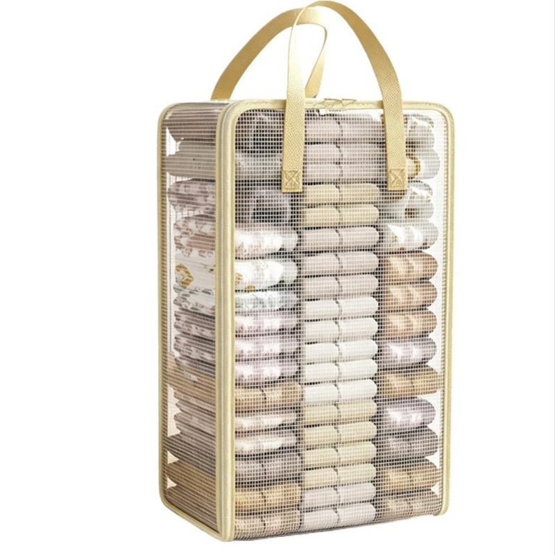Transparent quilt storage bag, large capacity, clothing, quilt organizer, down jacket special bag, moisture-proof and dustproof. - Image 1