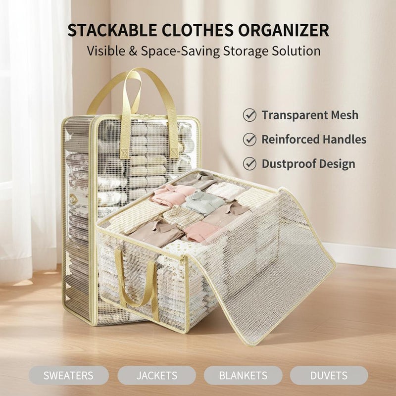 Transparent quilt storage bag, large capacity, clothing, quilt organizer, down jacket special bag, moisture-proof and dustproof. - Image 5