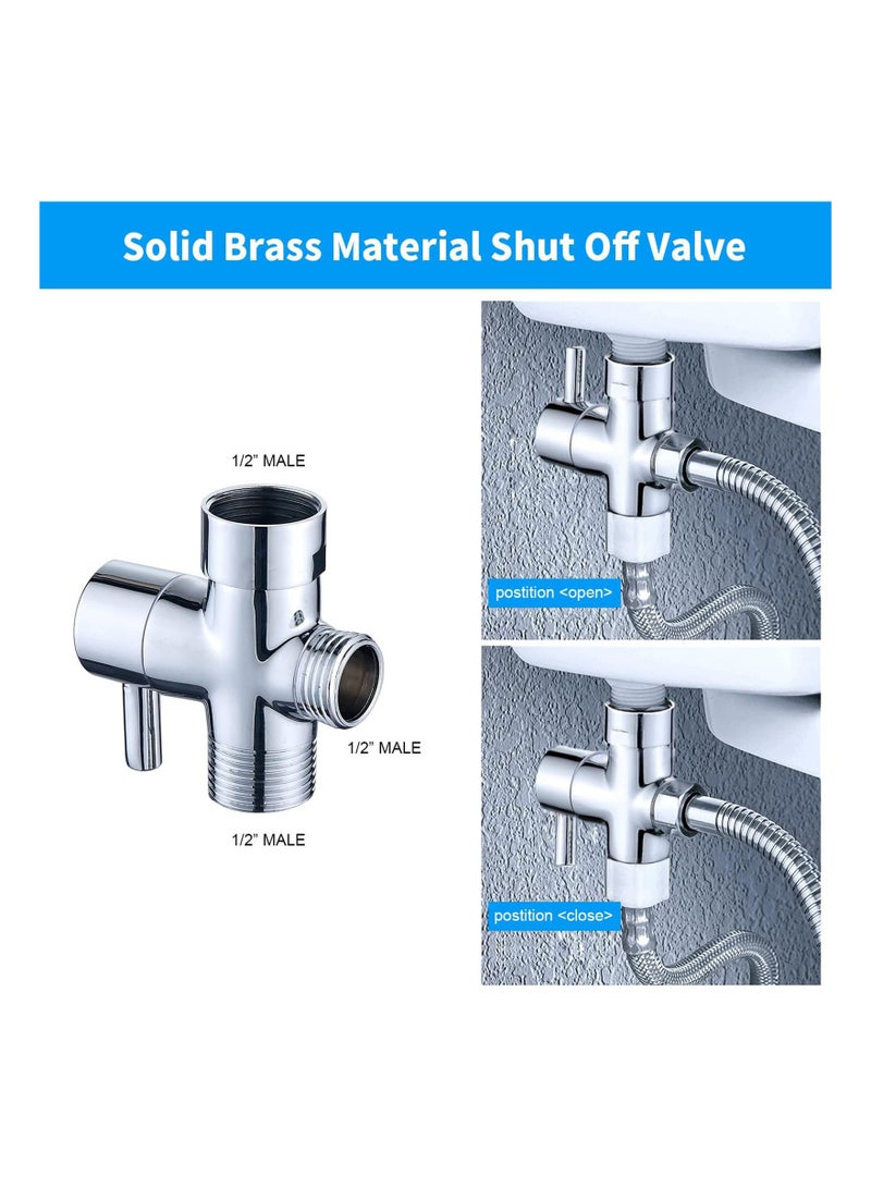 Handheld Bidet Sprayer for Toilet, Spray Attachment with Hose for Feminine Wash, Baby Cloth Diaper Washer, Stainless Steel Cleaner and Shower Sprayer for Pet, Bathroom or Toilet - Image 5