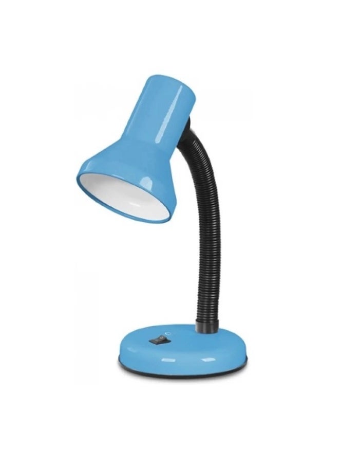 Portable Study Desk Lamp With Flexible Neck And Integral On Off Switch- Blue - Image 1