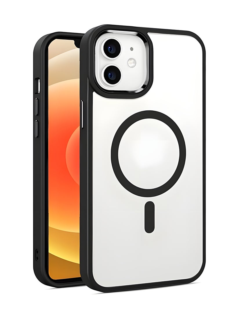 Magsafe Case for iPhone 12/12 Pro Magsafe Clear Cover Magnetic Wireless Charging Support, Shockproof Protection, Scratch-Resistant for iPhone 12/12 Pro - Black - Image 1