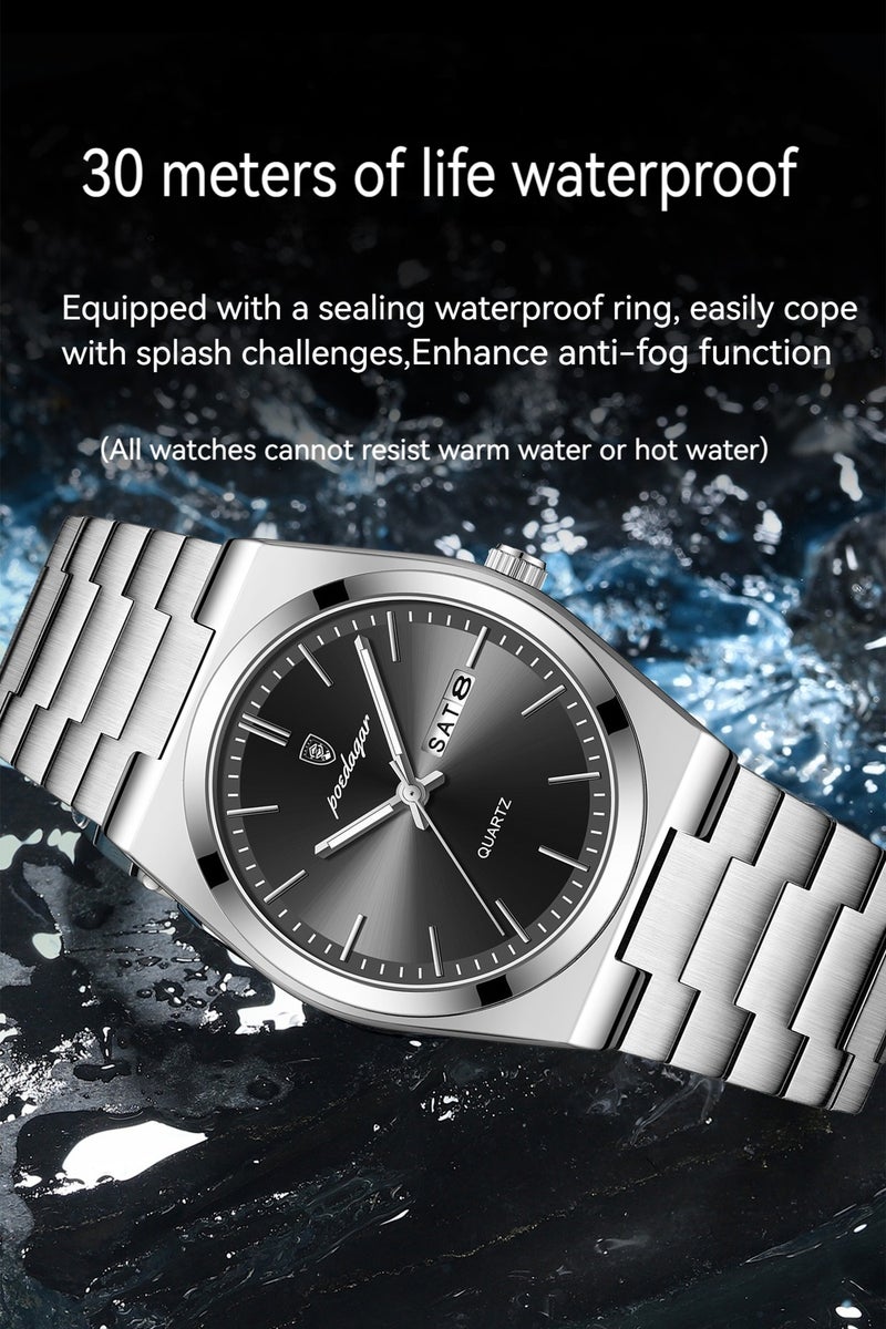 POEDAGAR Man Watch , Watches for Men ,Waterproof Luminous Men's Watch Quartz-40.5mm - Image 3