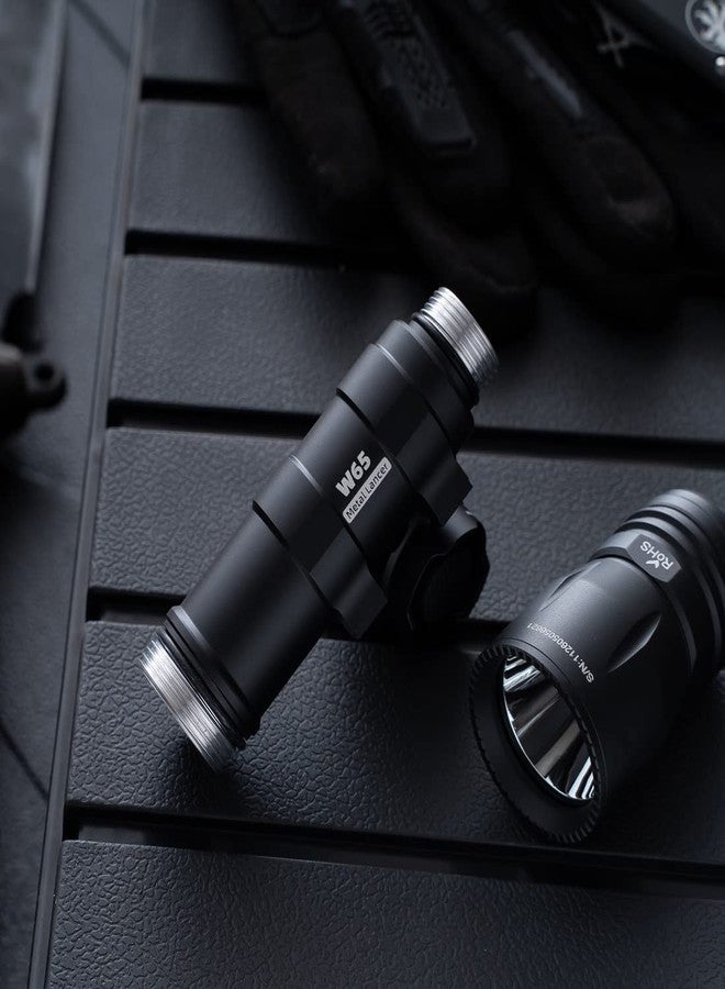 Weltool W65 Weapon Light Body for Surefire M600DF KE2-DF,Z68 Tailcap, DS00 or UE Rear Cap and Weltool LH Series Light Head,PM4 Mounts (Black) - Image 3
