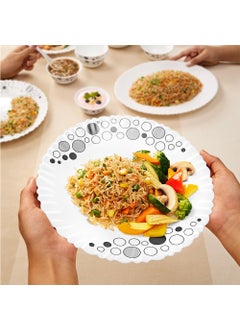 LARAH BY BOROSIL Larah by Borosil Luna Silk Series Opalware Dinner Set | 35 Pieces for Family of 6 | Microwave & Dishwasher Safe | Bone-Ash Free | Crockery Set for Dining & Gifting | Plates & Bowls | White  - Image 4