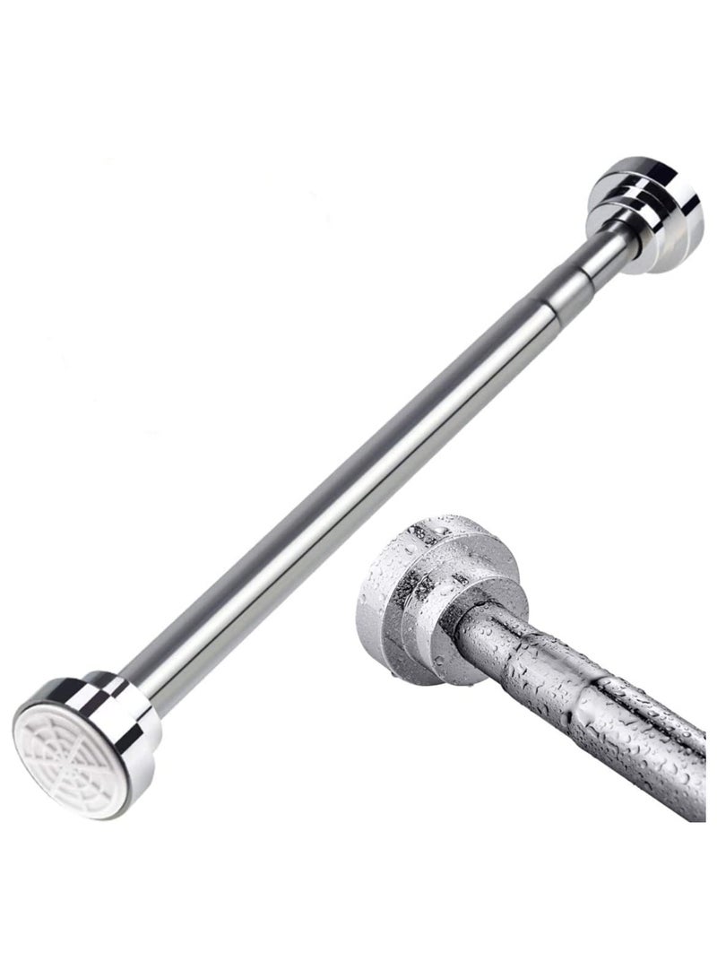 Rubik Shower Curtain Rod Adjustable 135cm to 250cm Extendable Length Telescopic Tension Bar Stainless Steel No Drill Type for Bathroom Shower Bathtub (135cm to 250cm) - Image 1