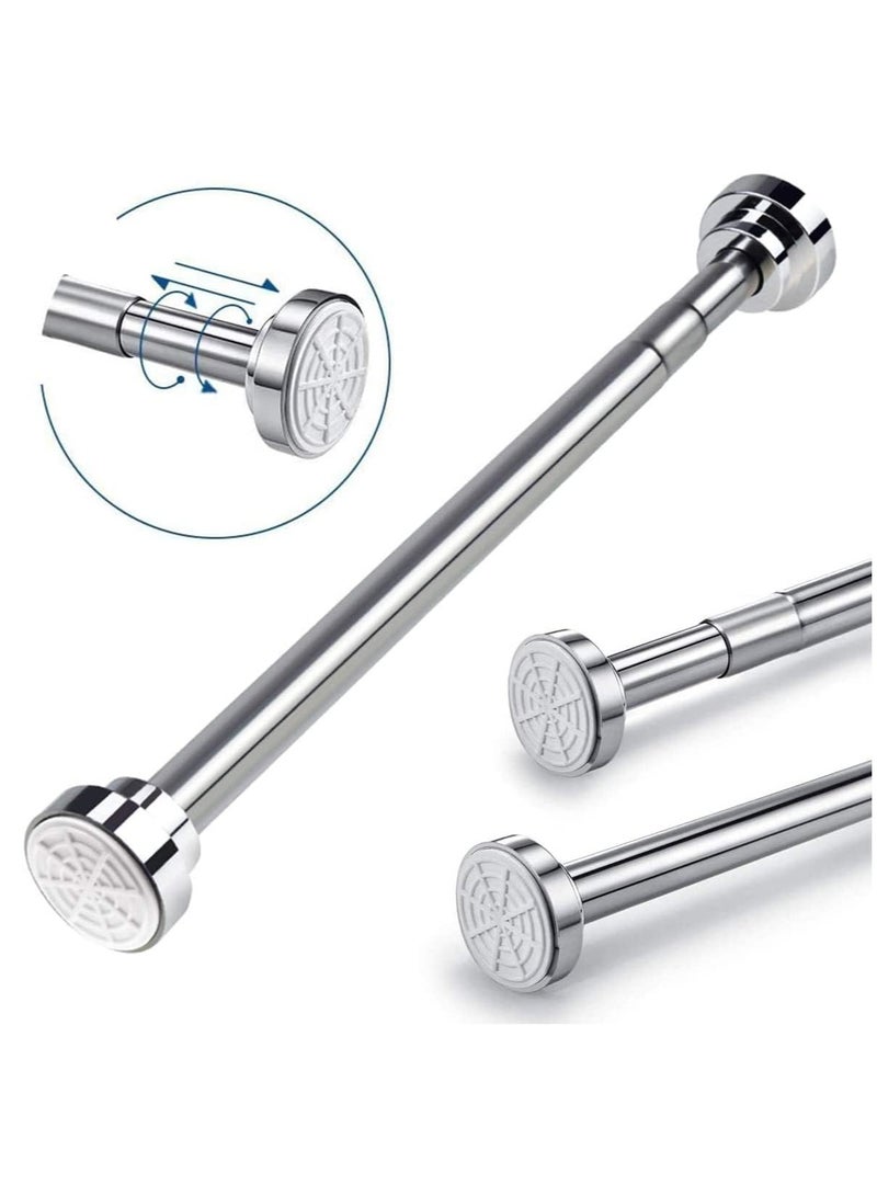 Rubik Shower Curtain Rod Adjustable 135cm to 250cm Extendable Length Telescopic Tension Bar Stainless Steel No Drill Type for Bathroom Shower Bathtub (135cm to 250cm) - Image 4