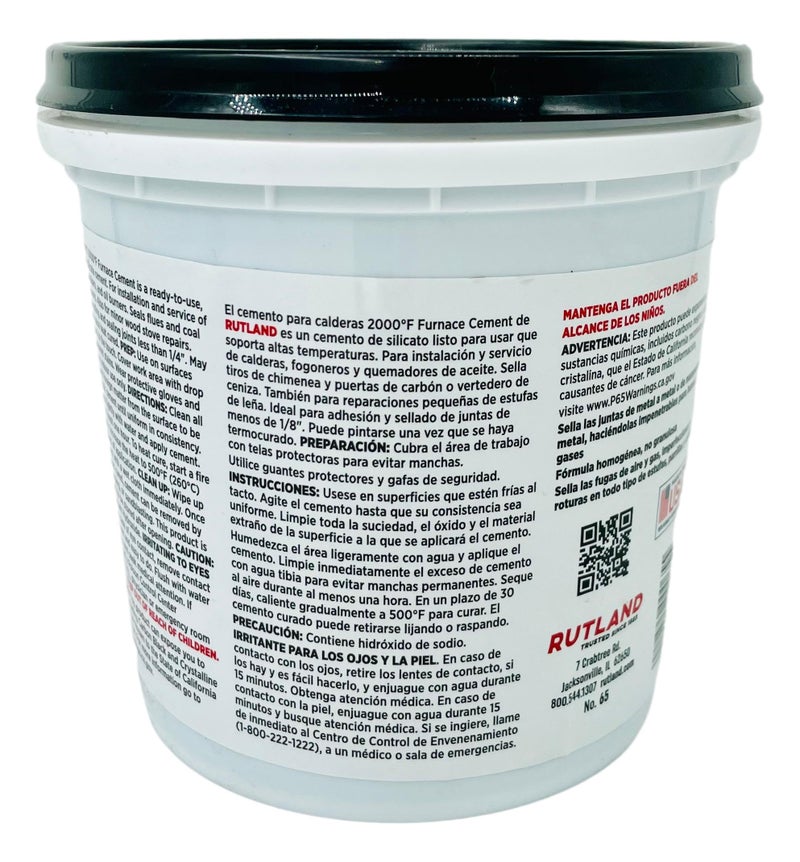 Rutland Products أسمنت فرن روتلاند الأسود، 32 أونصة سائلة - Image 2
