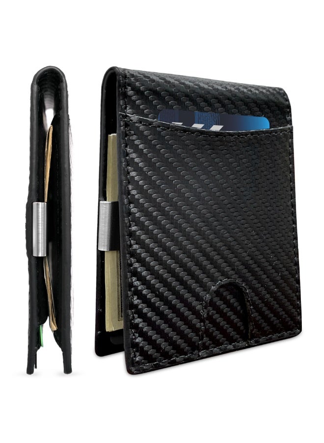 spa luxetique Slim Wallet for Men Metal RFID Blocking Mens Wallet Card Case  - Image 1