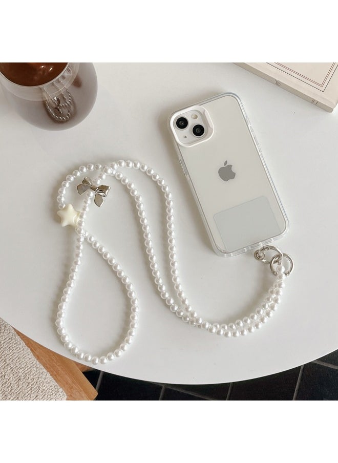 ماركة غير محددة هان فنغ فتاة اللون اليدوية سلسلة الخرز حالة الهاتف المحمول سلسلة شخصية Crossbody سوار سلسلة طويلة الحبل حقيبة سلسلة معلقة المواصفات: Xd الخرز الأزرق الطويل 1.0 متر الحب واحد الوردي القوس  - Image 5