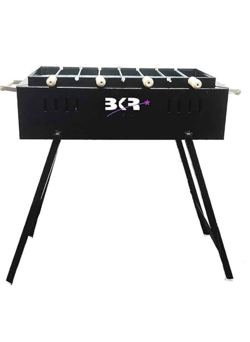 BKR BKR Terrace Garden Picnic Barbeque with 7 Skewers with Wooden Handle 1 Iron Grill Black Built_in  - Image 2