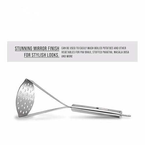 Brunchy Pav Bhaji Vegetable Smasher - Premium Potato Masher Stainless Steel, Durable Masher Stainless Steel for Effortless Cooking, Multifunctional Baby Food Masher - Image 4
