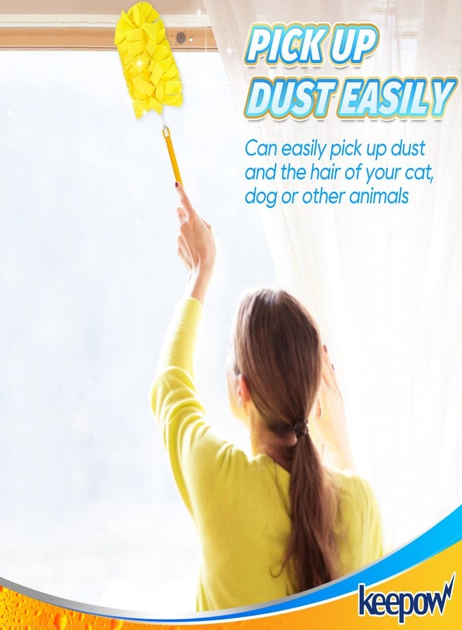 KEEPOW Reusable Duster Refill Compatible with Swiffer Hand Duster, Heavy Duty Duster Refills, 360 Degree Dusters Refills for Cleaning, Fleece Refill Ceiling Fan, 4 Pack (Handle is Not Included) - Image 5