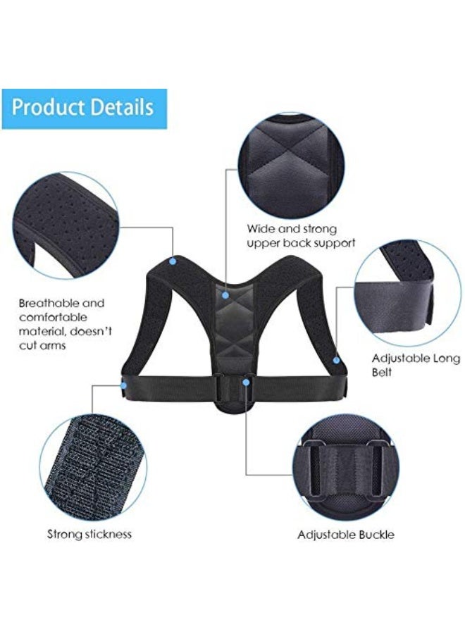 Posture Corrector Back Brace - Upper Shoulder Support Belt for Pain Relief - Ergonomic Slouch Corrector for Men & Women Daily Use - Image 5