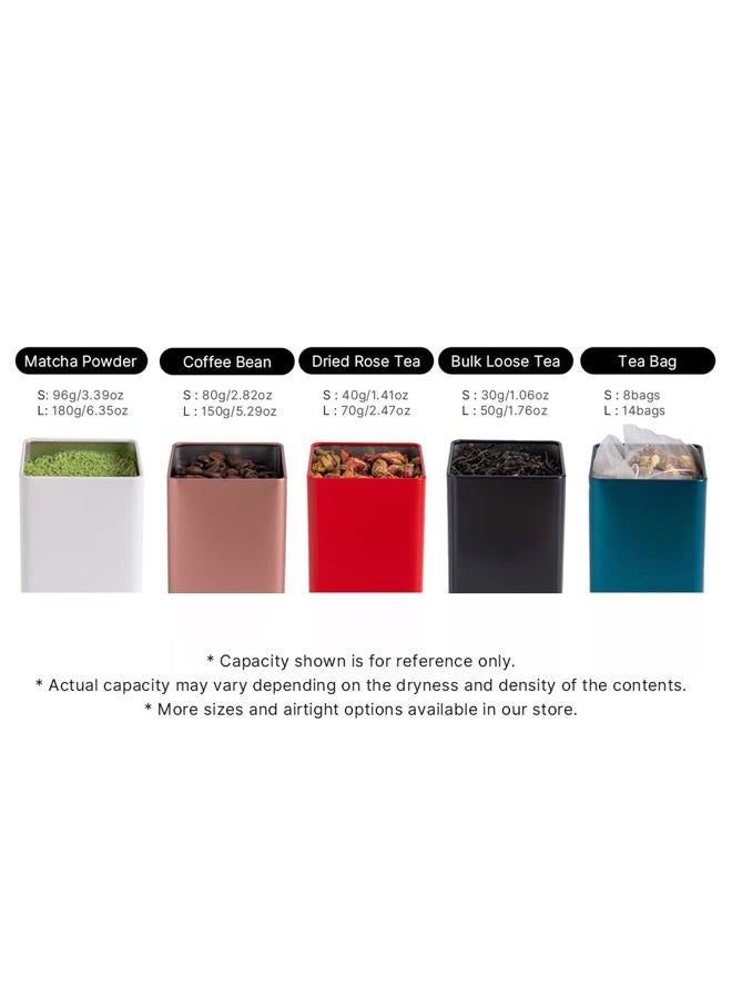 Tianhui Square Tin Can Empty Cube Steel Box Storage Container kit 65mm Series for Treats, Gifts, Favors, Loose Tea, Coffee and Crafts, Black, 3S - Image 3