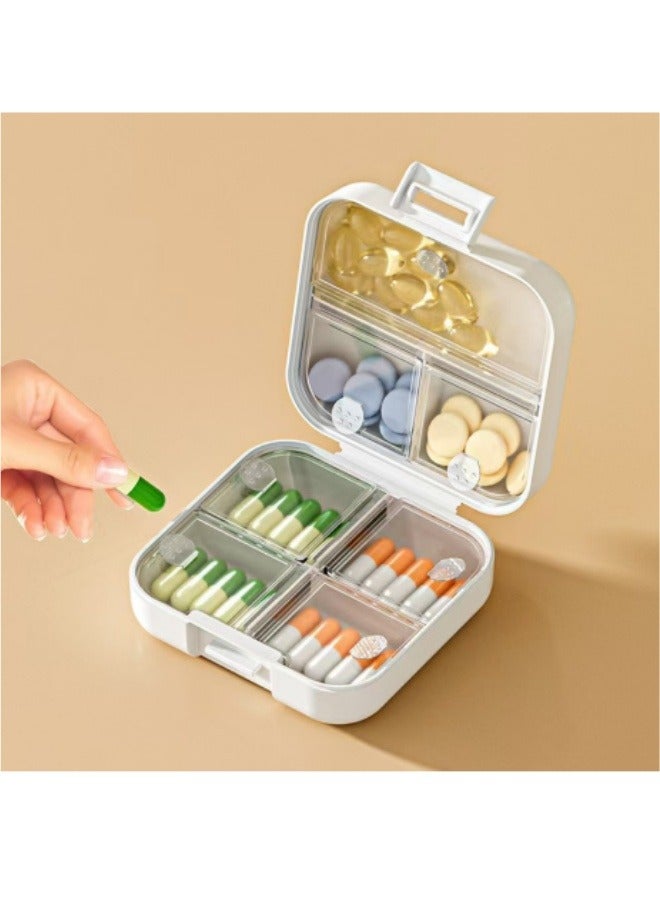Travel Portable Medicine Box Pill Box White - Image 1