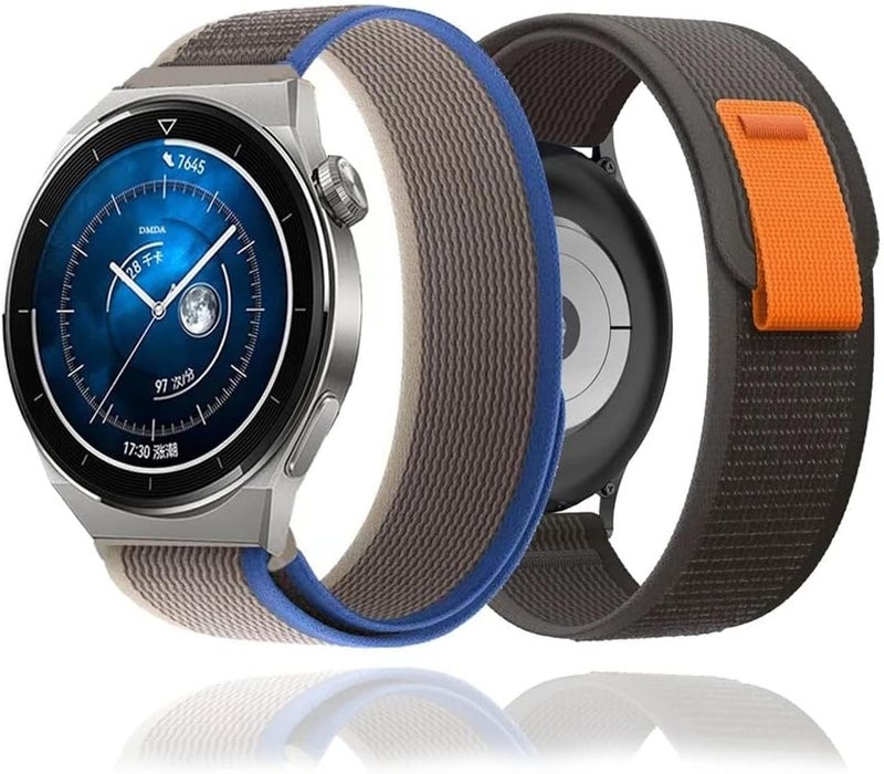 دادو حزام نايلون دائري مقاس 22 مم من متوافق مع HUAWEI GT2 | GT2 PRO | GT3 | GT3 PRO | GT Runner، وساعة SAMSUNG Watch 3 45 مم | Galaxy Gear S3 46 مم، و AMIZFIT GTR2 | GTR3 | GTR4 - Image 5