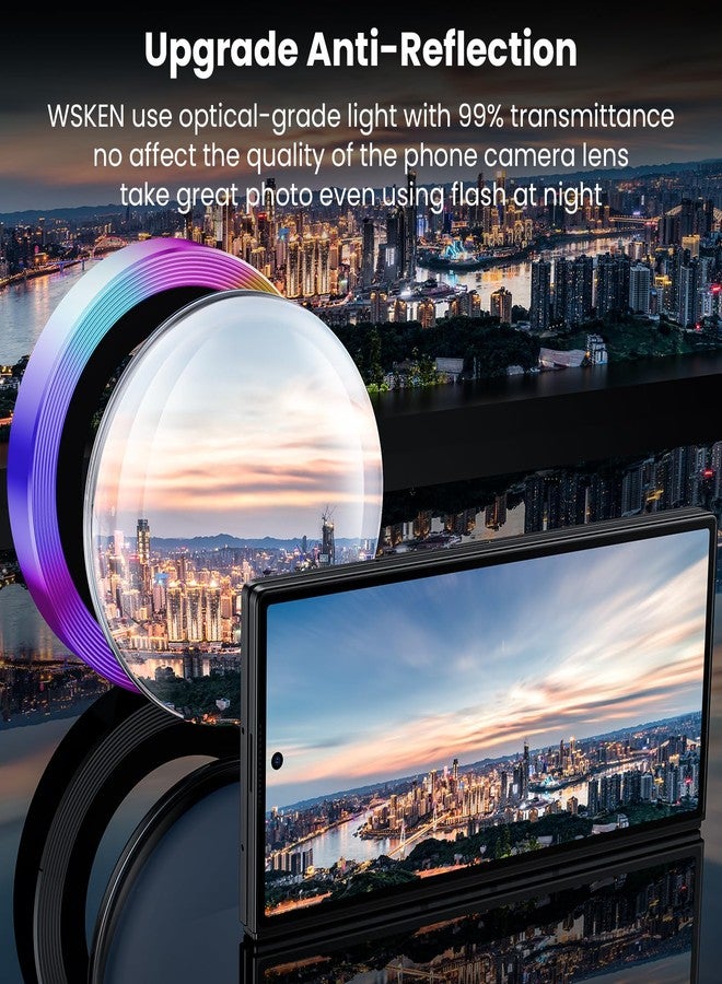 WSKEN for Z Fold 7 Camera Lens Protector Case Cover - Ultra HD Anti-Reflective Tempered Metal Glass Anti Scratch Rear Camera Screen Protector Film for Samsung Galaxy Z Fold 7 5G Accessories,Colorful - Image 2