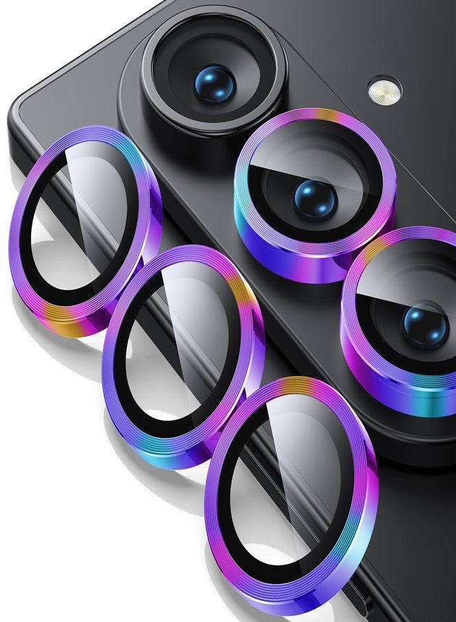 WSKEN for Z Fold 7 Camera Lens Protector Case Cover - Ultra HD Anti-Reflective Tempered Metal Glass Anti Scratch Rear Camera Screen Protector Film for Samsung Galaxy Z Fold 7 5G Accessories,Colorful - Image 1