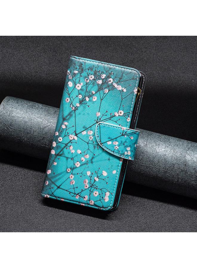 اس-توب جراب هاتف iPhone 16 Pro Max بنمط رسم ملون وسحاب من الجلد - Image 2