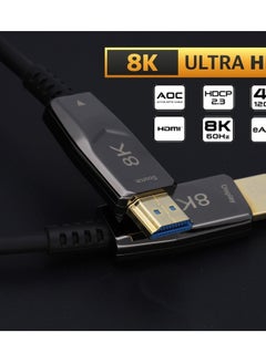 Zero 8K Fiber Optic HDMI Cable 50M HDMI Lead-Ultra High-Speed 48Gbps v2.1 Cord Support 8K@60Hz, 4K@120HZ, 4320p, 4:4:4, HDR10+, HDCP 2.2, 3D, eARC for Roku Box, Home Theater, PS4, PS3, Projector  - Image 3