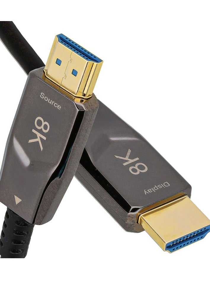 Zero 8K Fiber Optic HDMI Cable 50M HDMI Lead-Ultra High-Speed 48Gbps v2.1 Cord Support 8K@60Hz, 4K@120HZ, 4320p, 4:4:4, HDR10+, HDCP 2.2, 3D, eARC for Roku Box, Home Theater, PS4, PS3, Projector - Image 4