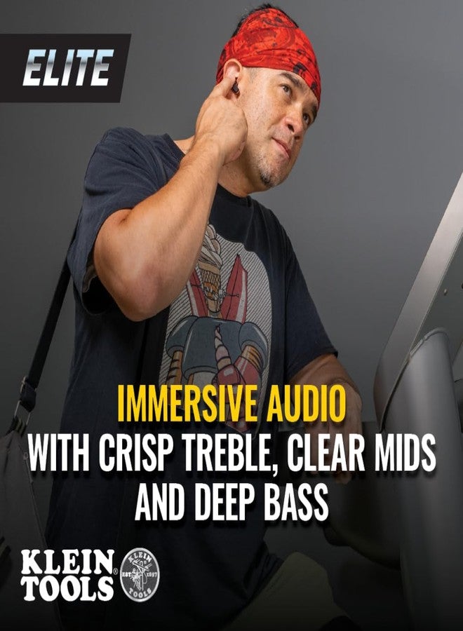 Klein Tools AESEB2 Elite Bluetooth Jobsite Earbuds, True Wireless Earplugs, 25dB NRR Hearing Protection, 24-Hour Playtime, Digital LED Display - Image 5