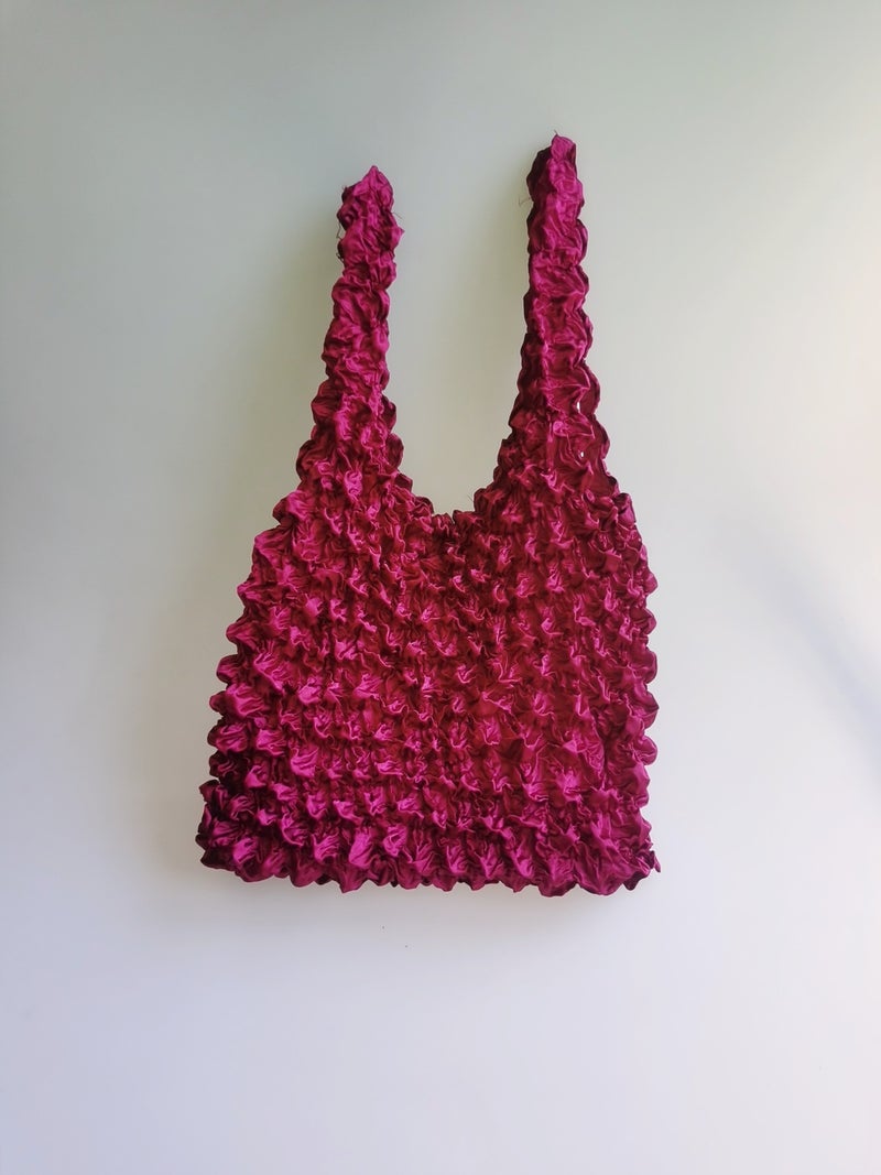 Supply -Selling Bubble Bag Pineapple Bag Magic Bag Durian Bag Environmental Protection Handbag Wrinkle Magic Telescopic Magic - Image 1