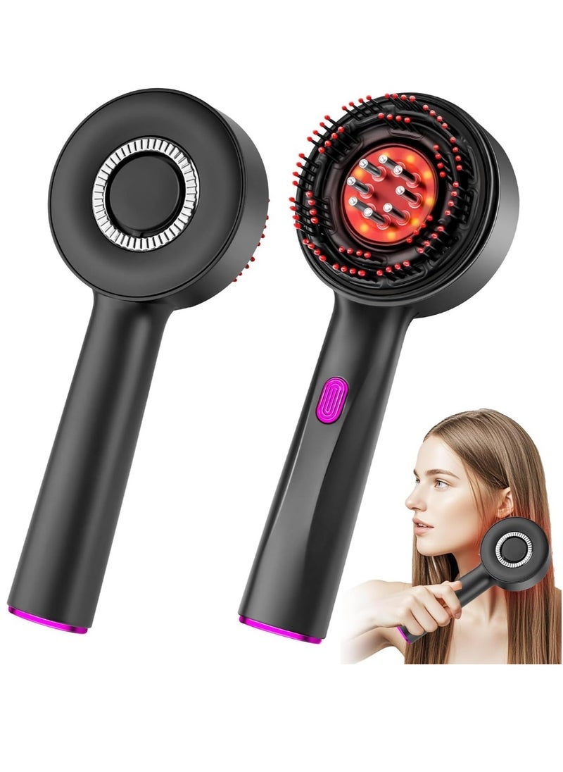 ELTRAZONE Electric Hair Oil Applicator & Scalp Massager Comb – Red Light Therapy Scalp Brush for Hair Growth & Dandruff Control – IPX7 Waterproof Oil Dispenser Comb for Hair Care – Anti-Hair Fall Massage Tool for Men & Women - Image 1