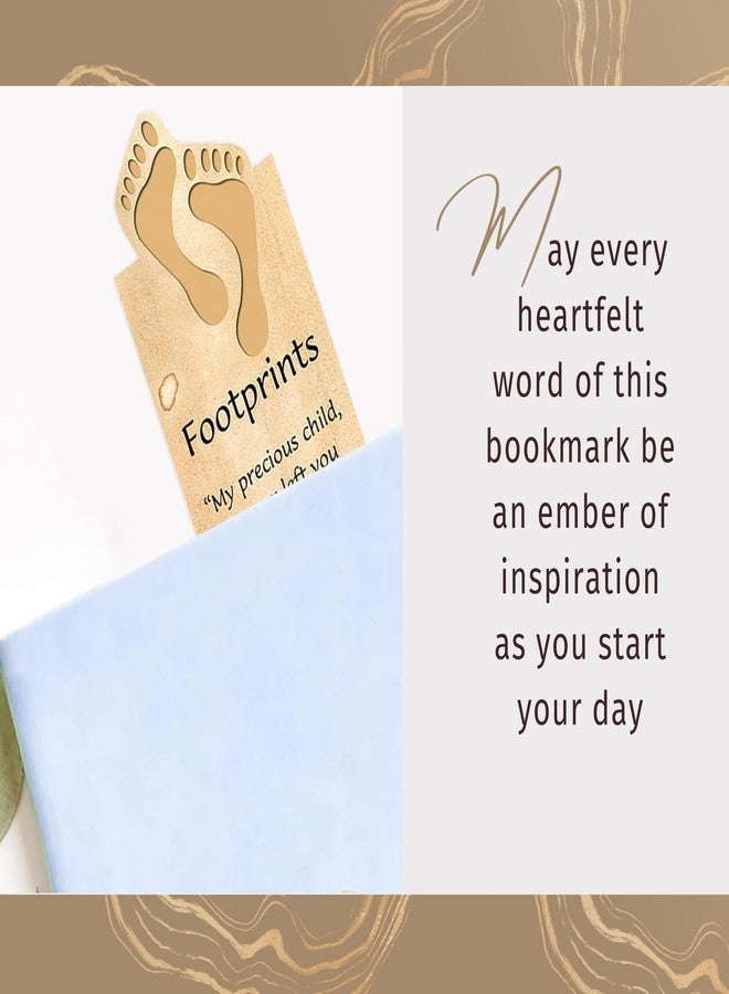 Trendzeen Footprints in The Sand Card - Magnetic Footprints in The Sand Bookmark - Inspirational Footprints Card and Bookmark Set for Bible Study, Book, Journal - 6 Items Total - Image 3
