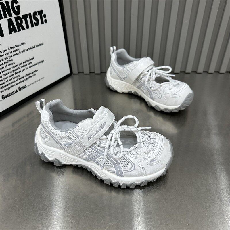 Women's Retro Running Sneakers - Lace-up Mesh Casual Shoes - Image 3