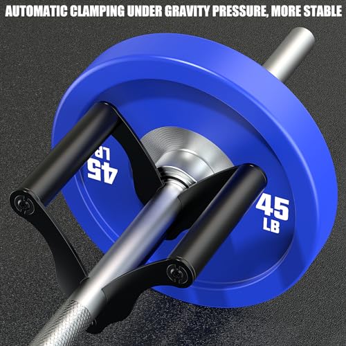 Lewufe V Bar Row Landmine Handle Attachment for Barbell Bars, Solid Double D Handle, T-Bar Row Handle Attachments with Non-Slip Rubber Grip, Fits Olympic Bar Strength Training Bar - Image 4