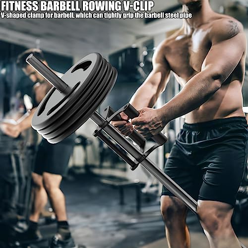 Lewufe V Bar Row Landmine Handle Attachment for Barbell Bars, Solid Double D Handle, T-Bar Row Handle Attachments with Non-Slip Rubber Grip, Fits Olympic Bar Strength Training Bar - Image 3