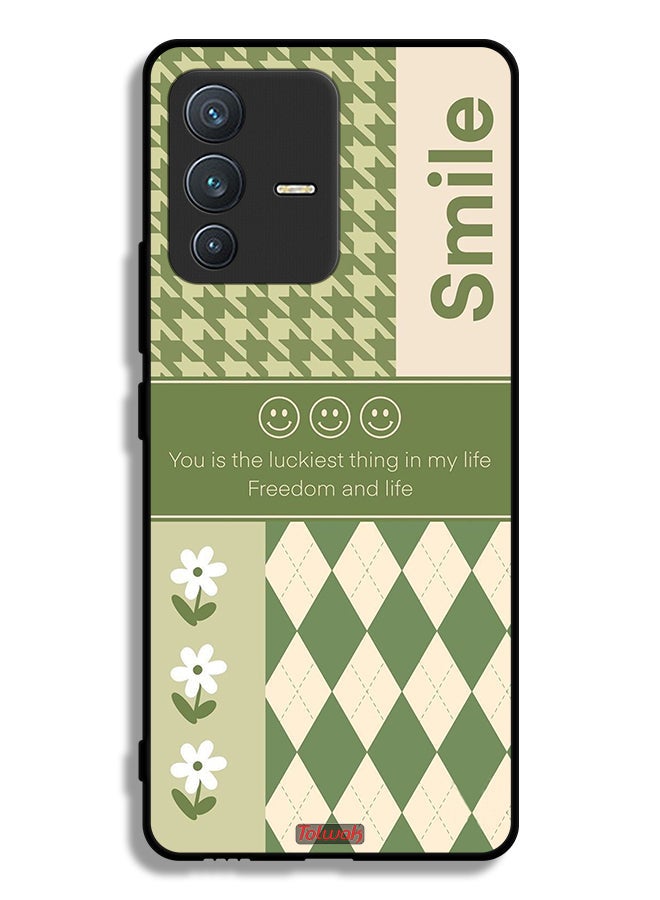 Tolwak Vivo S12 5G Protective Case Cover Smile Is The Luckiest Thing In My Life - Image 1