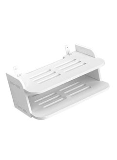 NIBEMINENT Router Shelf Wall Mount Punch Free WiFi Storage Set Top Box Stand for Living Room Bedroom  - Image 3