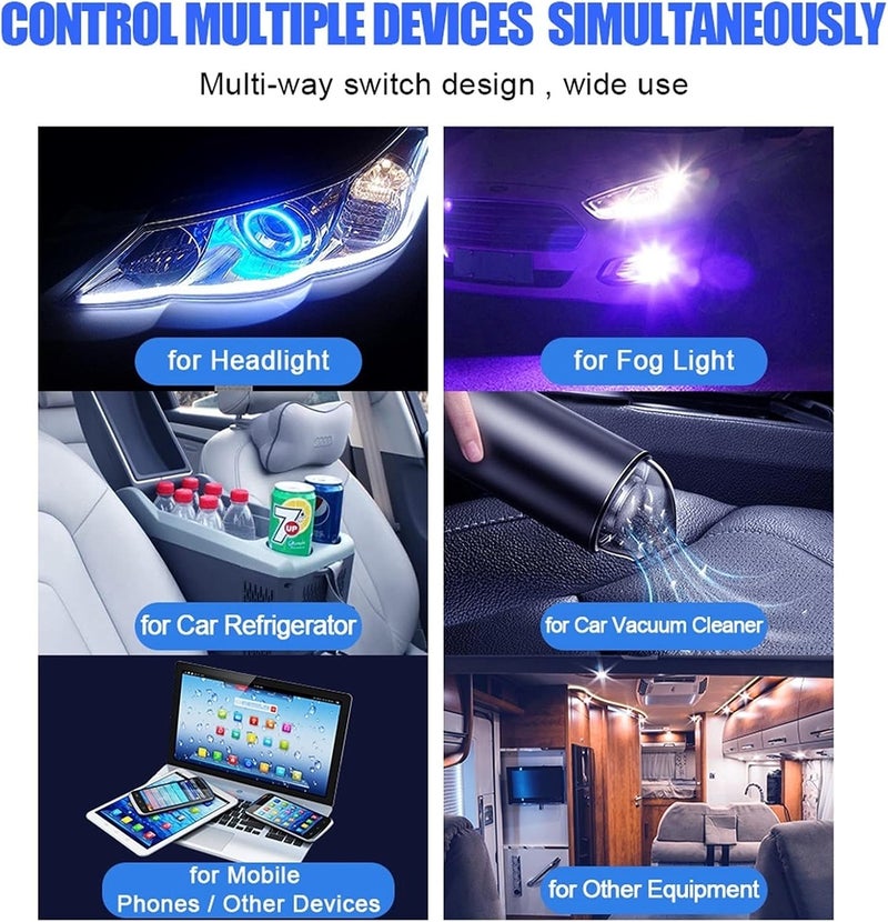 Wivplex 4 Gang Car Switch Panel with Digital Voltmeter and Dual USB Outlet - Image 3