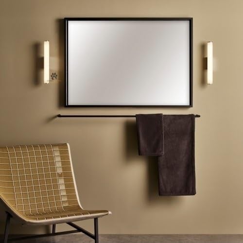Mufasa 12 Watts Front Golden Finish Modern LED Wall Light Indoor Decorative Bedroom Bedside Lampshade Bathroom Mirror Picture Light (50cm) (Warm White) - Image 2