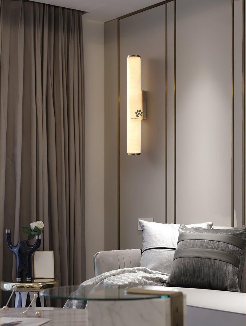 Mufasa 12 Watts Front Golden Finish Modern LED Wall Light Indoor Decorative Bedroom Bedside Lampshade Bathroom Mirror Picture Light (50cm) (Warm White) - Image 4