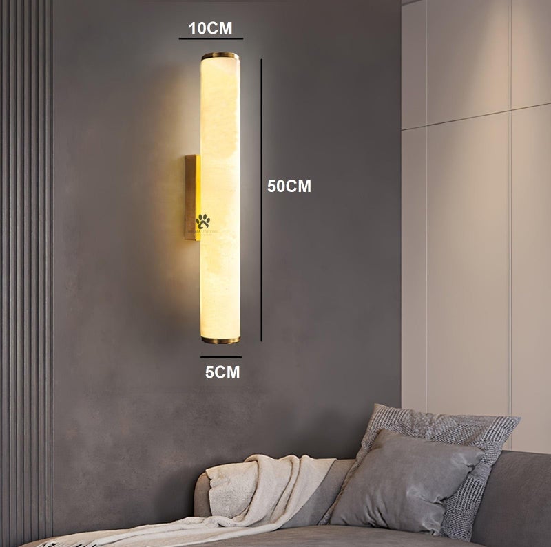 Mufasa 12 Watts Front Golden Finish Modern LED Wall Light Indoor Decorative Bedroom Bedside Lampshade Bathroom Mirror Picture Light (50cm) (Warm White) - Image 3