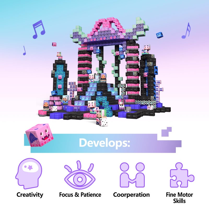GobiDex 100PCS Magnetic Blocks for Girls, Build MagWonder with Magnet Building Toys Set, Princess Sensory Gift for Boys Girls Birthday - Image 3