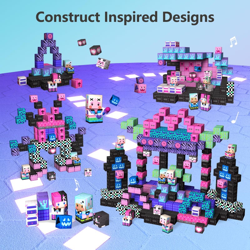 GobiDex 100PCS Magnetic Blocks for Girls, Build MagWonder with Magnet Building Toys Set, Princess Sensory Gift for Boys Girls Birthday - Image 4