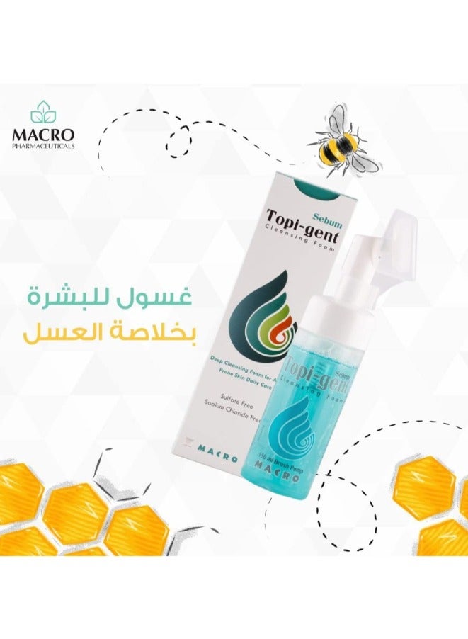 رغوة توبي - جينت لتنظيف البشرة الدهنية (١٥٠ مل) - غسول للتحكم بالزيوت وحب الشباب