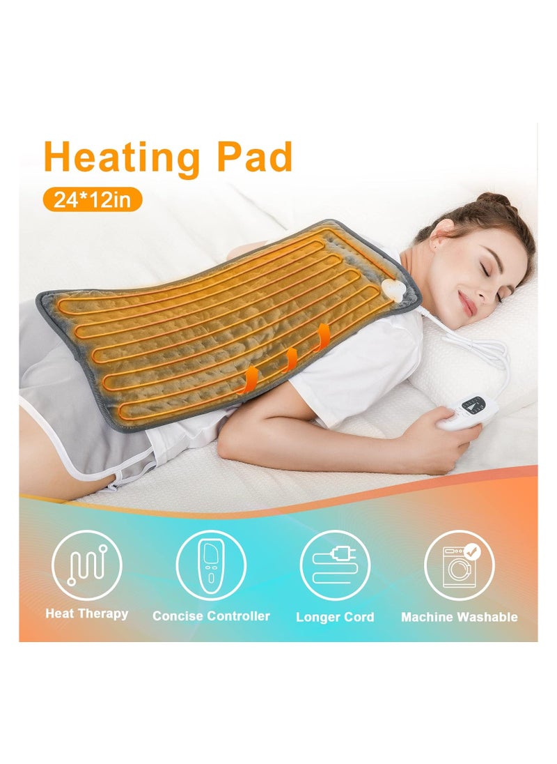 LIMOS Electric Heating Pad with Automatic Shut-Off and 6 Temperature Levels for Back, Neck, Shoulder, and Belly Pain Relief  - Image 4