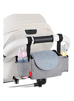 MOXO Baby Buggy Stroller Organiser, Large Size Pushchair Pram Cup Holder Bags Mummy Bag Universal Organiser with 2 Stroller Cup Holders Pockets Fit All Buggy Models  - Image 1