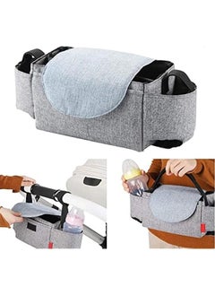 MOXO Baby Buggy Stroller Organiser, Large Size Pushchair Pram Cup Holder Bags Mummy Bag Universal Organiser with 2 Stroller Cup Holders Pockets Fit All Buggy Models  - Image 4