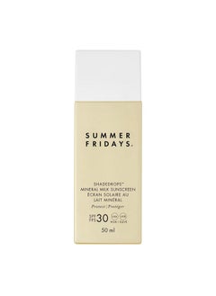 سامر فرايدايز Shadedrops Broad Spectrum Spf 30 واقي شمسي من الحليب المعدني مع أكسيد الزنك، تركيبة مرطبة خفيفة الوزن مع لمسة نهائية طبيعية ناعمة (1.7 أونصة سائلة)  - Image 1