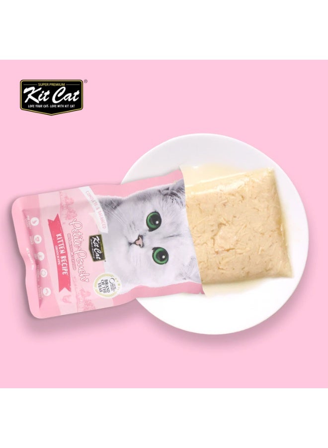 Kit Cat Pack of 24pcs Petite Pouch 24x70g – Kitten Chicken - Image 4